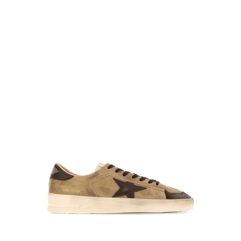 Golden Goose Deluxe Brand Men Camel Suede Stardan Sneakers